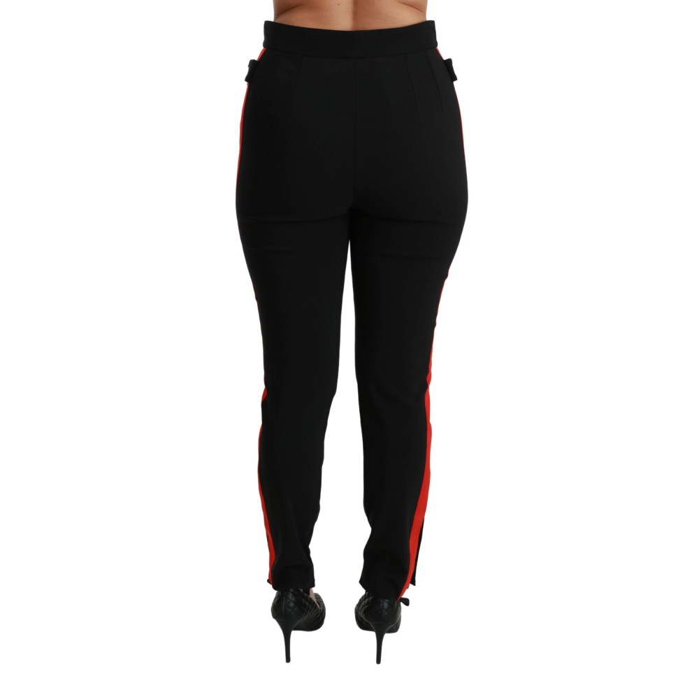 Dolce & Gabbana Schicke Skinny-Hose mit hoher Taille in Schwarz