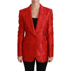 Dolce & Gabbana Roter geblümter Blazer mit Engelsmuster