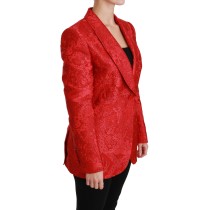 Dolce & Gabbana Roter geblümter Blazer mit Engelsmuster