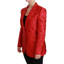 Dolce & Gabbana Roter geblümter Blazer mit Engelsmuster