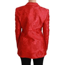 Dolce & Gabbana Roter geblümter Blazer mit Engelsmuster