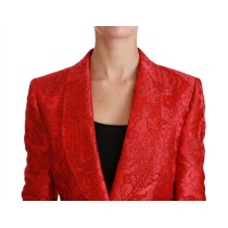 Dolce & Gabbana Roter geblümter Blazer mit Engelsmuster