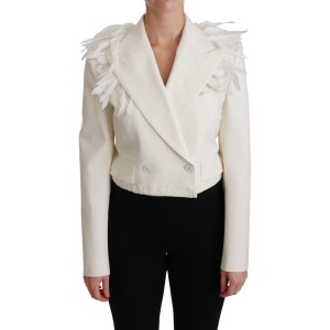 Dolce & Gabbana Elegante weiße doppelreihige Blazerjacke