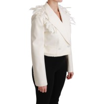 Dolce & Gabbana Elegante weiße doppelreihige Blazerjacke