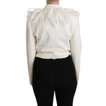 Dolce & Gabbana Elegante weiße doppelreihige Blazerjacke