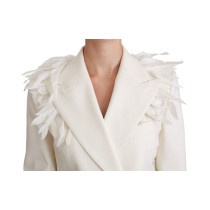 Dolce & Gabbana Elegante weiße doppelreihige Blazerjacke