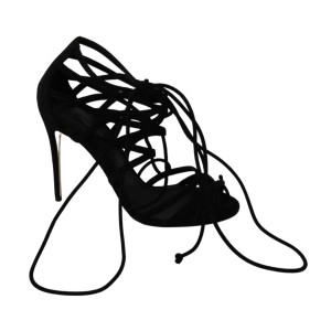 Dolce & Gabbana Elegante schwarze Stiletto-Sandalen mit Knöchelriemen aus Wildleder