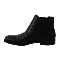 Dolce & Gabbana Elegante Derby Brogue-Stiefel aus exotischem Leder