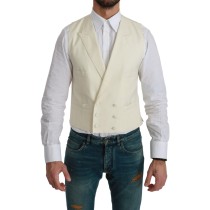 Dolce & Gabbana Elegantes cremefarbenes Wollkleid Vest