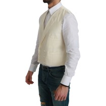 Dolce & Gabbana Elegantes cremefarbenes Wollkleid Vest