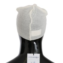Costume National Elegante Beanie-Mütze aus weißer Wollmischung