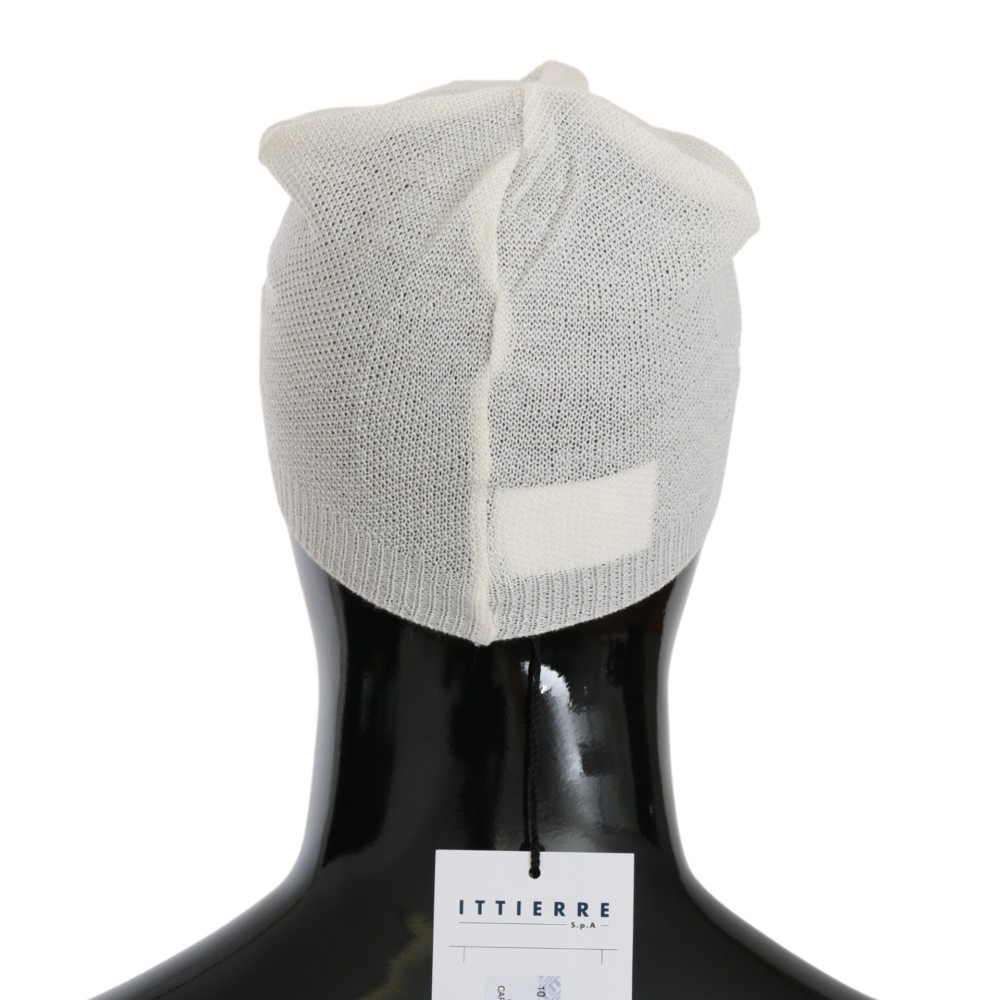 Costume National Elegante Beanie-Mütze aus weißer Wollmischung