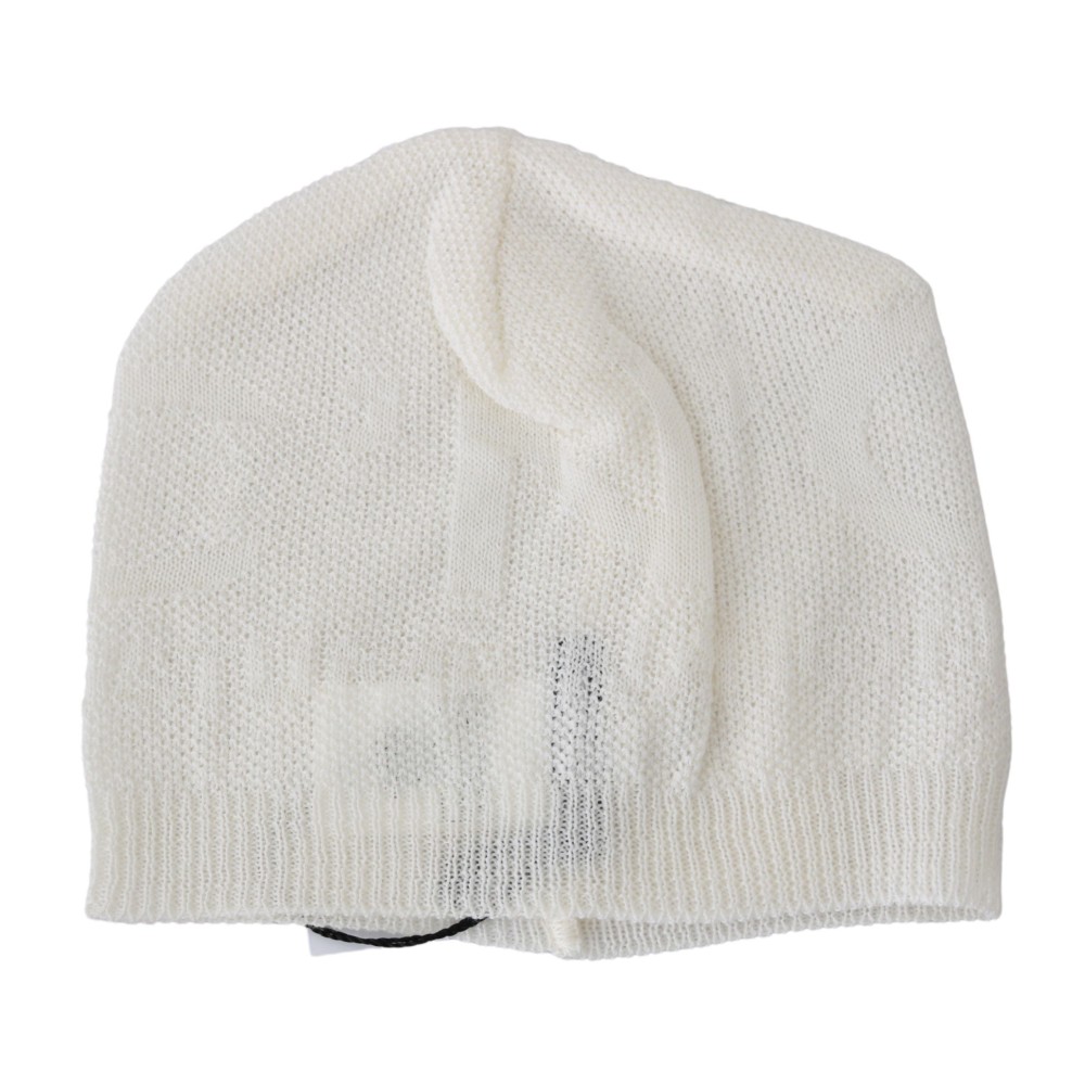 Costume National Elegante Beanie-Mütze aus weißer Wollmischung
