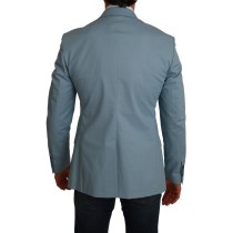 Dolce & Gabbana Eleganter blauer Blazer mit Fantasiemuster