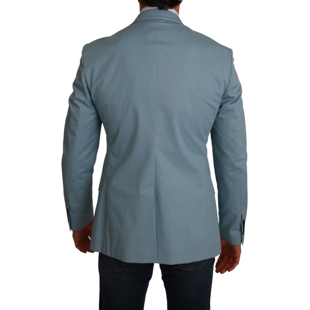 Dolce & Gabbana Eleganter blauer Blazer mit Fantasiemuster