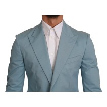 Dolce & Gabbana Eleganter blauer Blazer mit Fantasiemuster