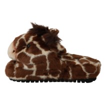 Dolce & Gabbana Elegante Pantoletten mit Giraffenmuster für anspruchsvollen Komfort