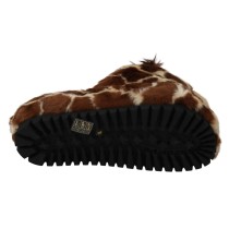 Dolce & Gabbana Elegante Pantoletten mit Giraffenmuster für anspruchsvollen Komfort