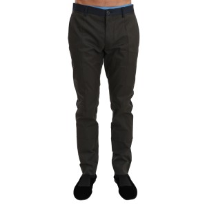Dolce & Gabbana Elegante Slim Fit gestreifte Freizeithose
