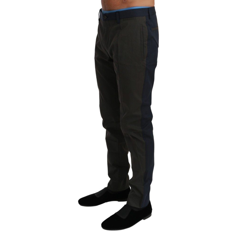 Dolce & Gabbana Elegante Slim Fit gestreifte Freizeithose