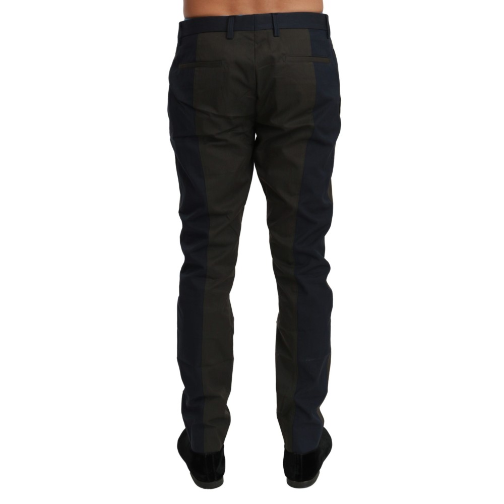 Dolce & Gabbana Elegante Slim Fit gestreifte Freizeithose