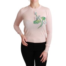 Dolce & Gabbana Floral bestickter Pullover aus einer Seidenmischung