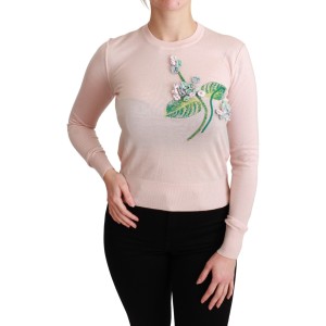 Dolce & Gabbana Floral bestickter Pullover aus einer Seidenmischung