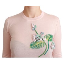 Dolce & Gabbana Floral bestickter Pullover aus einer Seidenmischung