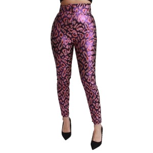 Dolce & Gabbana Schicke Cropped-Hose mit hoher Taille aus Seidenmischung