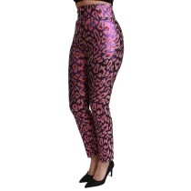 Dolce & Gabbana Schicke Cropped-Hose mit hoher Taille aus Seidenmischung