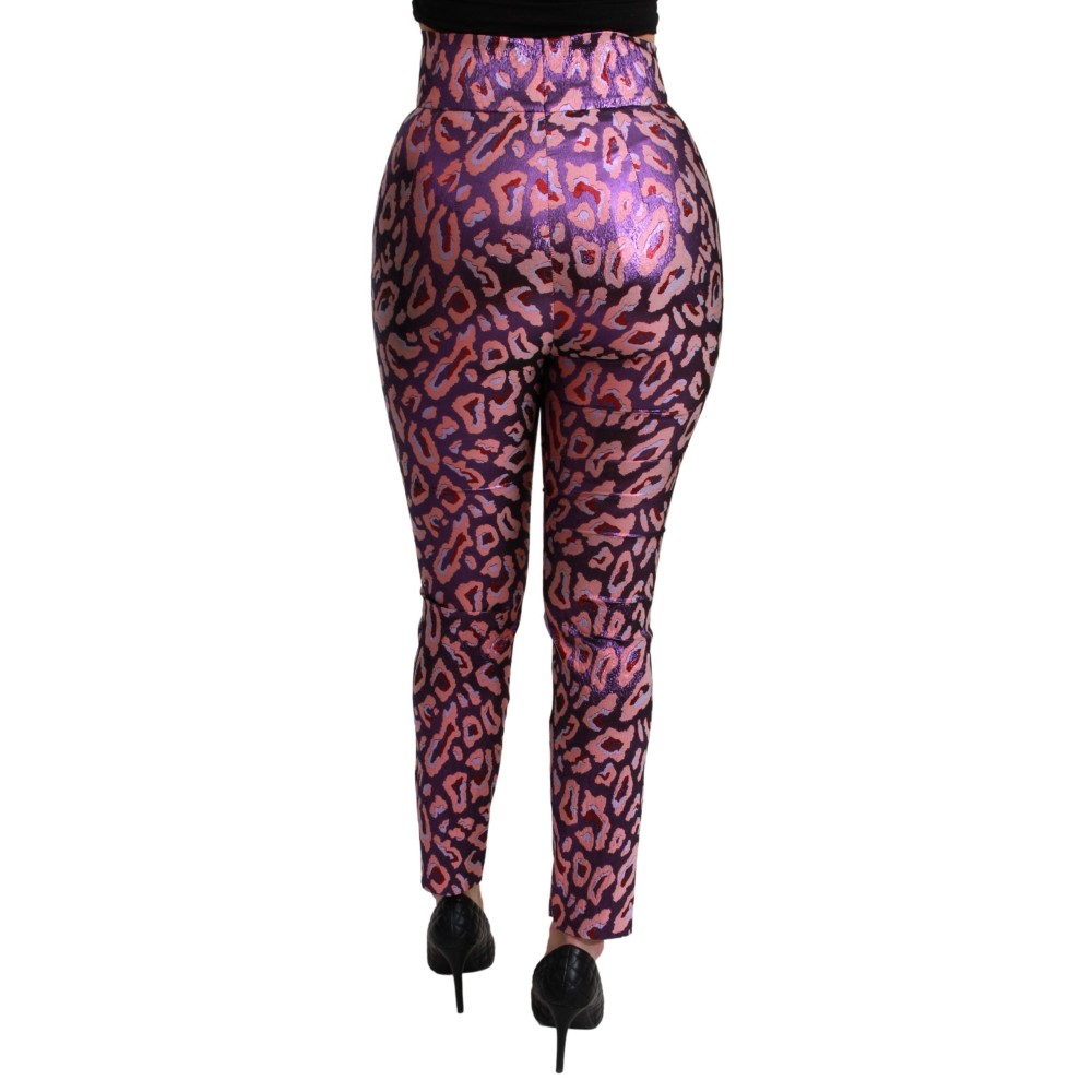 Dolce & Gabbana Schicke Cropped-Hose mit hoher Taille aus Seidenmischung