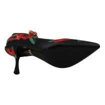 Dolce & Gabbana Geblümte Mary Janes Pumps mit Kristall-Detail