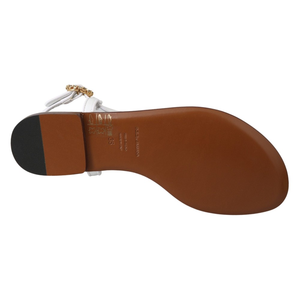 Dolce & Gabbana Pom Pom Flip Flop Knöchelriemen Flats
