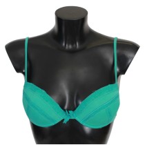 Ermanno Scervino Luxuriöser Push-up-BH aus grüner Baumwolle