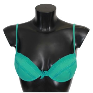 Ermanno Scervino Luxuriöser Push-up-BH aus grüner Baumwolle
