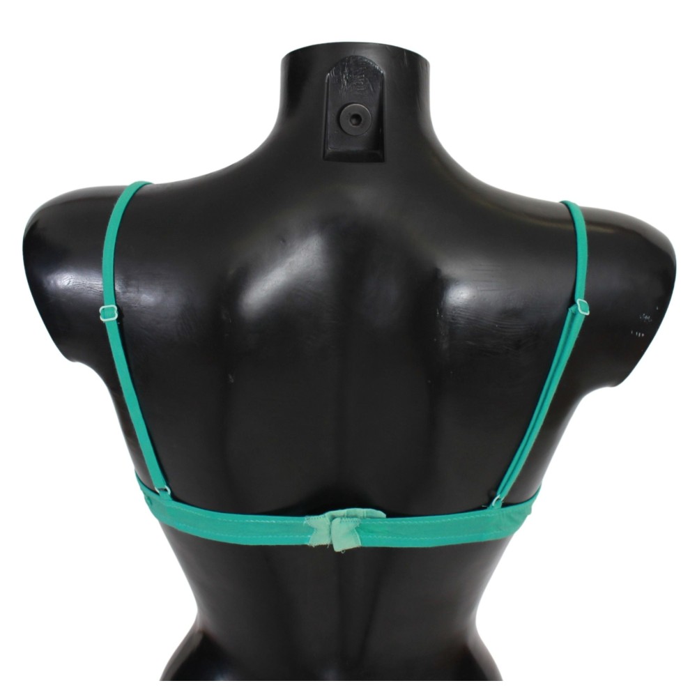 Ermanno Scervino Luxuriöser Push-up-BH aus grüner Baumwolle