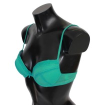 Ermanno Scervino Luxuriöser Push-up-BH aus grüner Baumwolle