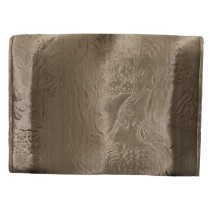 Dolce & Gabbana Beige Samt Krokoprägung Leder Aktentasche Clutch