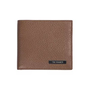 Trussardi Braunes Leder Portemonnaie für Männer