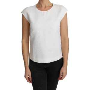 Dolce & Gabbana Elegante Bluse aus weißer Baumwollmischung