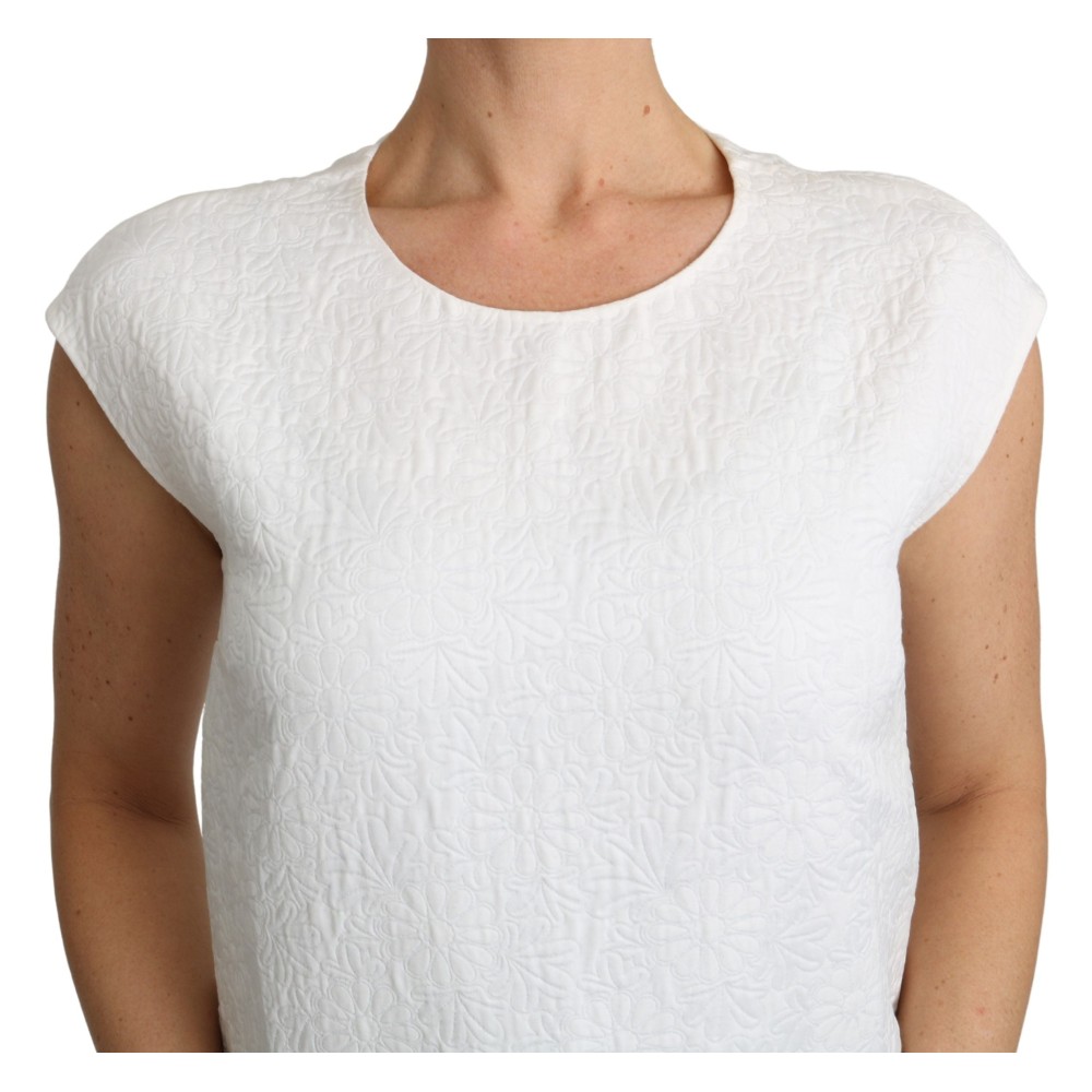 Dolce & Gabbana Elegante Bluse aus weißer Baumwollmischung