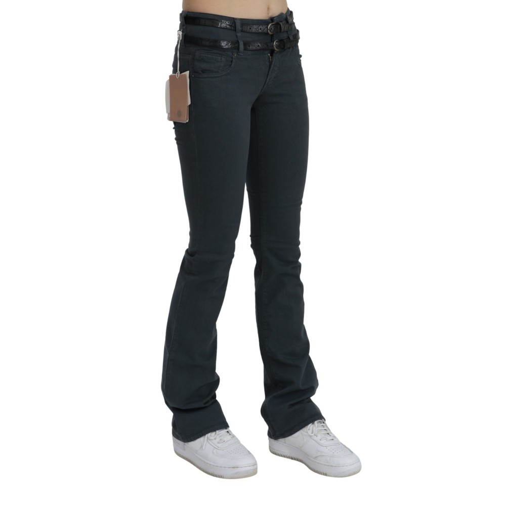 John Galliano Schicke Mid Waist Slim Flared Denim