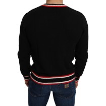 Dolce & Gabbana Eleganter Pullover mit Rundhalsausschnitt aus schwarzem Kaschmir