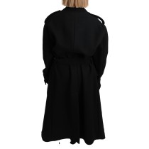 Dolce & Gabbana Eleganter Trenchcoat aus schwarzer Wolle