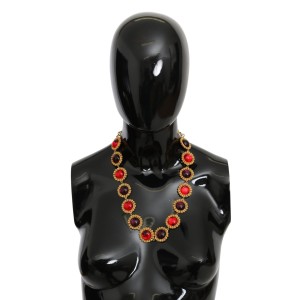 Dolce & Gabbana Elegante Statement-Halskette mit Kristall-Charme