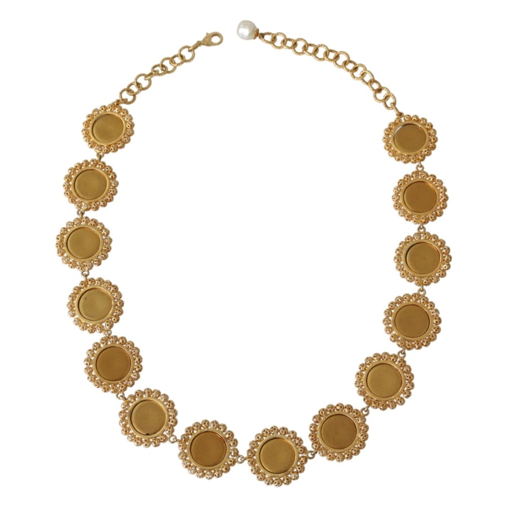 Dolce & Gabbana Elegante Statement-Halskette mit Kristall-Charme