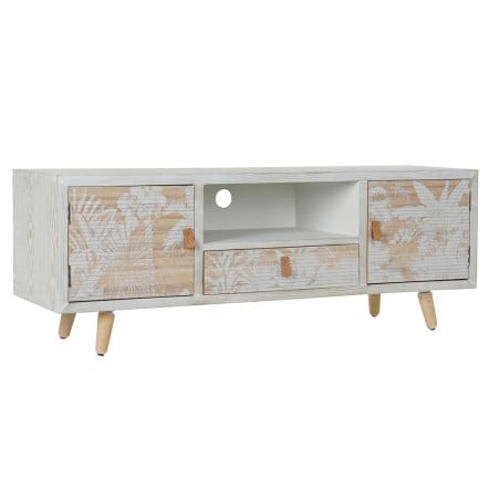 TV-Möbel DKD Home Decor Weiß Holz Bambus (140 x 40 x 51 cm)