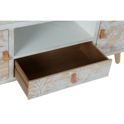 TV-Möbel DKD Home Decor Weiß Holz Bambus (140 x 40 x 51 cm)