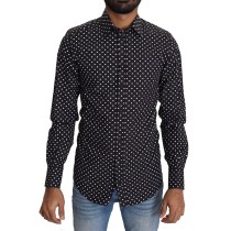 Dolce & Gabbana Elegantes Langarmhemd mit Polka Dot für Männer