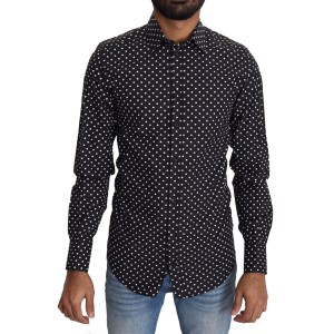 Dolce & Gabbana Elegantes Langarmhemd mit Polka Dot für Männer